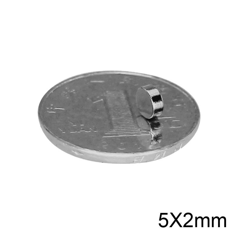 10~1500PCS 5x2 mm Magneti iz Redkih Zemelj Dia 5x2mm Majhni Magneti 5mmx2mm Hladilnik Stalno Neodymium Magneti Močna 5*2