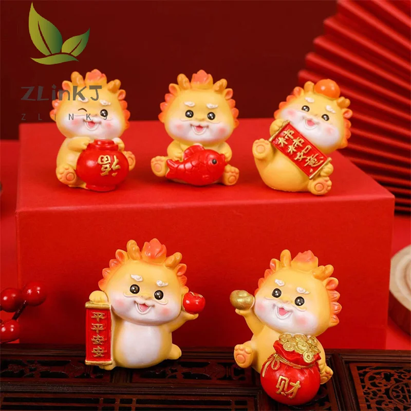 Čudovit Zmaj Figur 2024 Kitajsko Novo Leto Srečni Zmaj Figur Smolo Okras Za Notranje Zadeve Dekoracijo