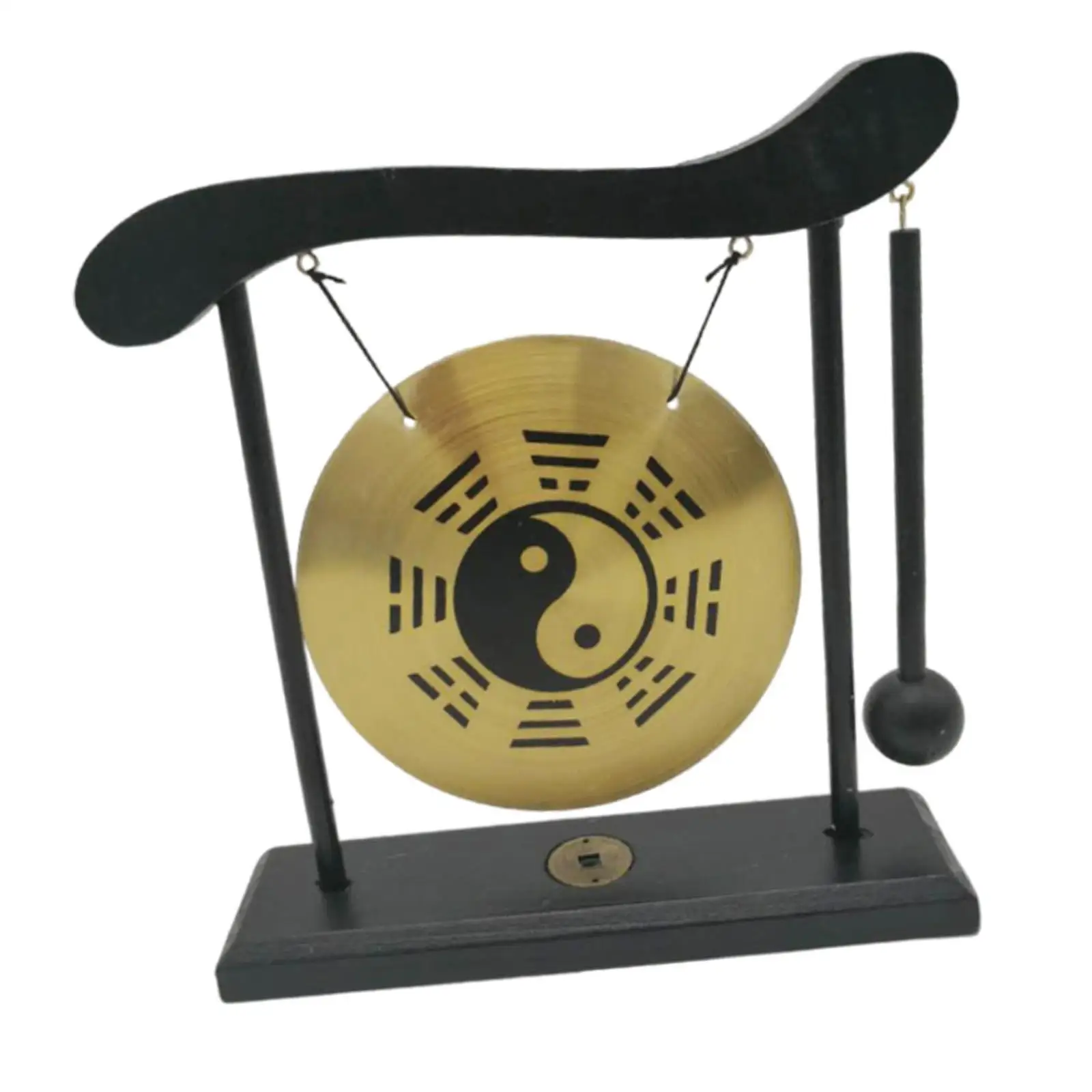 Gong Ornament, Mini Kitajski Gong s Stojalom Umetnosti Mini Vetru Zvončki Feng Shui Gong